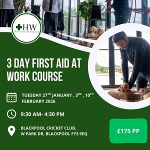 Multiple Dates Available - 3 Day First Aid at Work Course