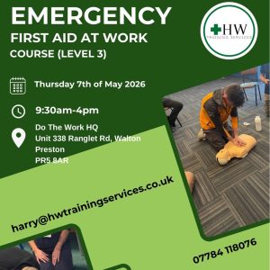Thursday 7th May 2026 - Emergency First Aid At Work